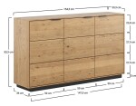 Massivo.cz Komoda Tinnaro 3D - Natural, dub, masiv