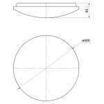 SAPHO - ORBIS koupelnové stropní svítidlo, ø 400, senzor, OSRAM, 2700lm, 25W, IP44 AC36061022M