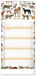 Nástěnný kalendář 2026 NOTIQUE - Rodinný plánovací Animalium, 21 x 42 cm