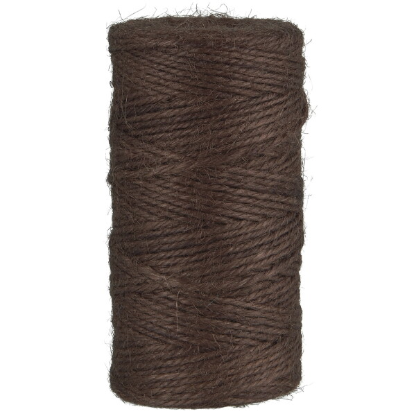 Ib Laursen Jutový provázek Brown 100 m, hnědá barva, textil