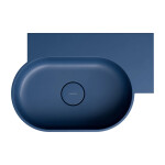 OMNIRES - OVO M+ umyvadlo na desku/závěsné - pravé, 55 x 38 cm, midnight blue mat; OVO555UWPMB