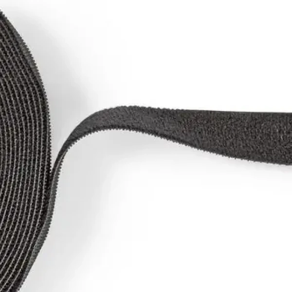 Nedis Suchý zip na kabely černý / Organizátor kabelů / 910 x 1,6 cm (ERGOVELC91BK)