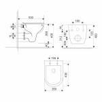 Mereo WC závěsné, RIMLESS, 530x355x360, keramické, vč. sedátka CSS113S VSD81S