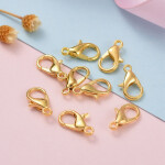 Karabinka - zlatá - nickel-free - 12 x 6 mm - 1 ks