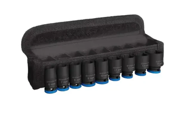 BOSCH 2608003034 / 9-dílná sada nástrčných klíčů / 6 7 8 9 10 11 12 13 14 mm / Délka: 25 mm (2608003034)