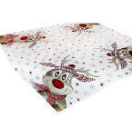 DumDekorace Vánoční gobelínový ubrus Veselý sob Šířka: 40 cm | Délka: 180 cm