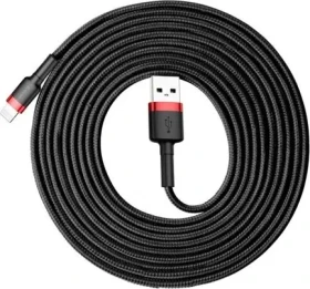 Baseus CALKLF-R91 Kabel USB-A (M) - Lightning (M) 3 m černo-červená (CALKLF-R91)