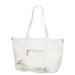 Trendy dámská koženková kabelka na rameno Felicia, bílá