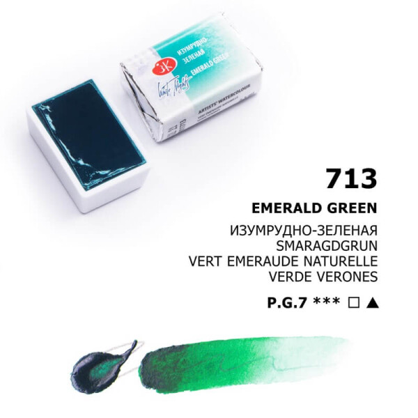 Nevskaya Palitra White Nights akvarelová barva 2,5 ml Emerald green