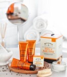 SCOTTISH FINE SOAPS Pánská kosmetická sada Thistle & Black pepper, oranžová barva, papír