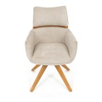 Jídelní židle, béžová, látka, DCH-D1348 CRM2