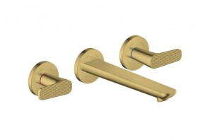 AXOR - Citterio C Umyvadlová baterie pod omítku, s výpustí, 3-otvorová instalace, EcoSmart, leštěný vzhled zlata 49071990