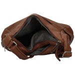 Stylová dámská koženková crossbody kabelka Arleta, hnědá