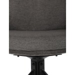 Židle jídelní, 180° otočný mechanismus, lanýžová voděodolná látka, černý kov