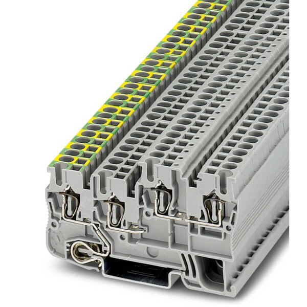 Phoenix Contact STIO 2,5/3-PE/B/L 3209044 instalační svorka ochranného vodiče Pólů: 4 0.08 mm² 2.5 mm² šedá 50 ks
