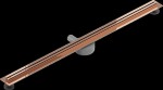 MEXEN - Flat 360 Slim žlab otočný 120 cm růžové zlato 1641120