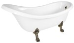 POLYSAN - RETRO volně stojící vana 174,5x82x80,5cm, bílá, nohy bronz 43388