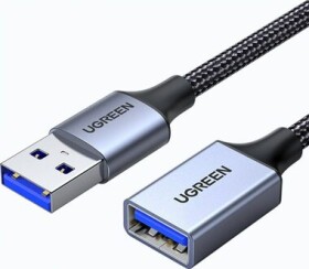 UGREEN Prodlužovací kabel opletený USB-A 3.0 (M) - USB-A 3.0 (F) 1m černá (6957303814954)