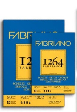 Fabriano 1264 Sketch skicovací blok A3, 90 g, 120 listů, drátěná vazba