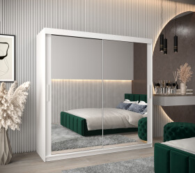 Šatní skříň Abi T3 Barva korpusu: Bílá, Rozměry: 200 cm, Dveře: Bílá