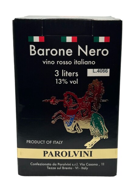 Parolvini Barone nero červené 3 litry, suché červené, 13 % (karton)
