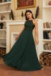 Carmen smaragdové dlouhé večerní šaty s flitry