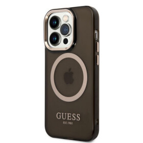 Pouzdro Guess Translucent MagSafe Kompatibilní iPhone 14 Pro Max černé