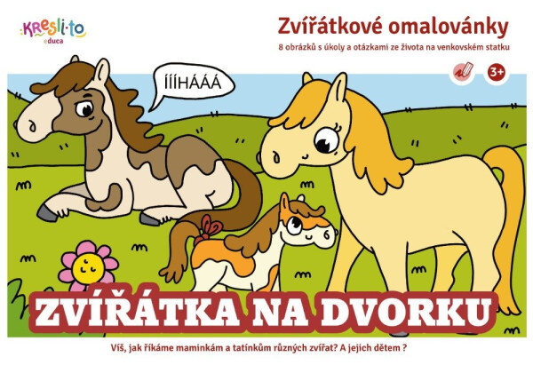 Zvířátka na dvorku - Zvířátkové omalovánky - Barbora Křistková