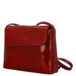 Trendy dámská kožená crossbody kabelka Georga, červená