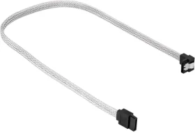 Sharkoon SATA III bílá / Datový kabel / úhlový 90° / 60 cm / 6 Gbit/s (4044951016563)