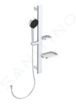 IDEAL STANDARD - ALU+ Set sprchové hlavice, tyče a hadice, 2 proudy, stříbrná BD586SI