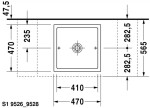 DURAVIT - Starck 1 Umyvadlová mísa 47x47 cm, bez přepadu, bez otvoru pro baterii, WonderGliss, bílá 03874700281