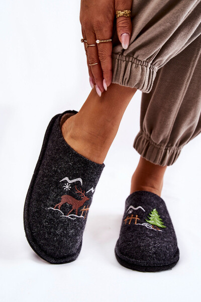 Domácí pantofle Big Star KK276018 Černá a béžová 40