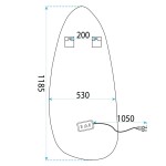 Tutumi - Zrcadlo LED 150x55cm YH-3359 HOM-01512