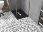 MEXEN/S - Toro obdélníková sprchová vanička SMC 100 x 80, černá, mřížka zlatá 43708010-G