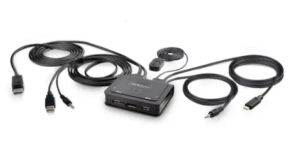 StarTech C2-D46-UAC-CBL-KVM / KVM přepínač / 2-portový / USB-A/USB-C hybridní kabel / 5120x1440 px (C2-D46-UAC-CBL-KVM)