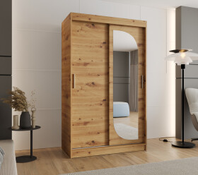 Šatní skříň Abi Lucy Rozměry: 120 cm, Barva korpusu + barva dveří: Dub artisan + Dub artisan