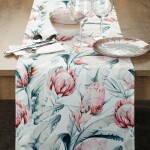 DumDekorace Ubrus, šál s tropickým botanickým vzorem Šířka: 40 cm | Délka: 180 cm