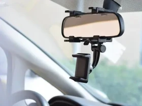 Tracer U11 černá / Autodržák telefonu / do 7" / úchyt na zpětné zrcátko (TRAUCH46817)