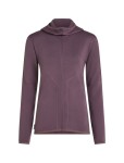Dámská merino mikina ICEBREAKER Wmns Merino 560 Realfleece Elemental II LS Zip Hood, Grey Plum velikost: XL