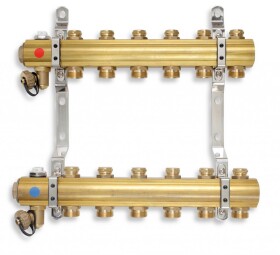 NOVASERVIS - Rozdělovač s regulačními a mechanickými ventily 9 okruhů RO09S