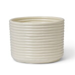 Ferm Living Obal na květináč Corduroy Off White, krémová barva, keramika