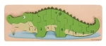 Bigjigs Toys Vkládací puzzle krokodýl s čísly