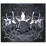 Kožená moto vesta Skull 3D reflexní