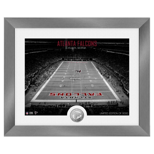 Obraz Atlanta Falcons NFL Art Deco Stadium Silver Coin