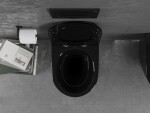MEXEN/S - WC předstěnová instalační sada Fenix XF-F s mísou WC Lena + sedátko softclose, černá lesk 68030224070