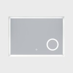 Erga Luna, LED zrcadlo 70x50cm s kosmetickým zrcadlem 3x zvětšení, 1840 lm, 6500K, přední/zadní osvětlení, ERG-V01-124-7050-00