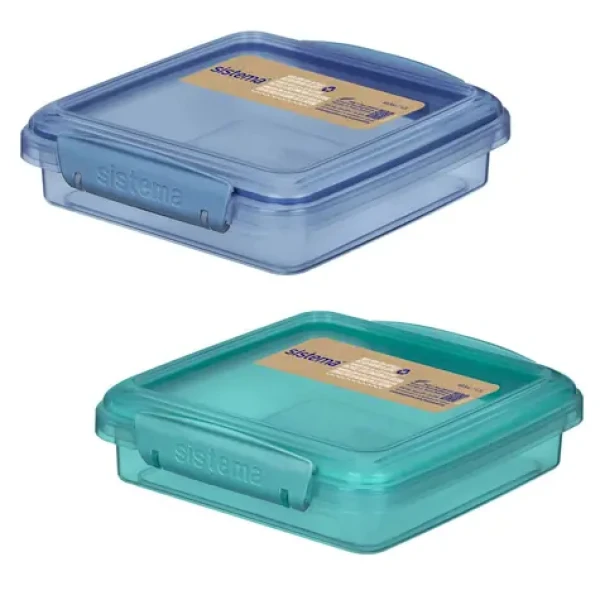 Sistema Ocean Bound Sandwich Svačinový box na toast 450 ml mix barev (9414202134936)