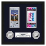 Obraz Seattle Seahawks NFL 2-Time Super Bowl Champions Tickets Bronze Coins