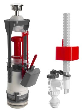 SAPHO - Splachovací souprava s DUAL tlačítkem, spodní napouštění 1/2", chrom SSUV25